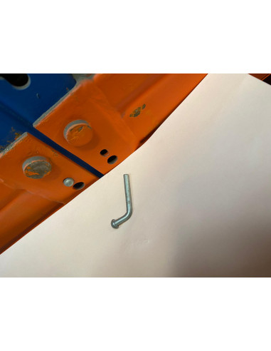 Pino de segurança para racks e prateleiras cabeça redonda 6X45 Aço zinco branco