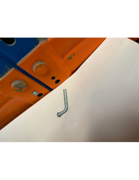 Pino de segurança para racks e prateleiras cabeça redonda 6X45 Aço zinco branco