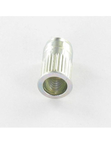 Porca de cravar fundo fechado Aço zinco branco M5 7X12,5 cabeça reduzida