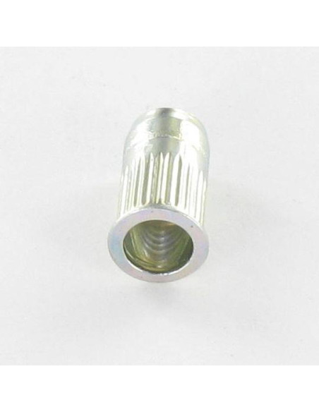 Porca de cravar fundo fechado Aço zinco branco M5 7X12,5 cabeça reduzida