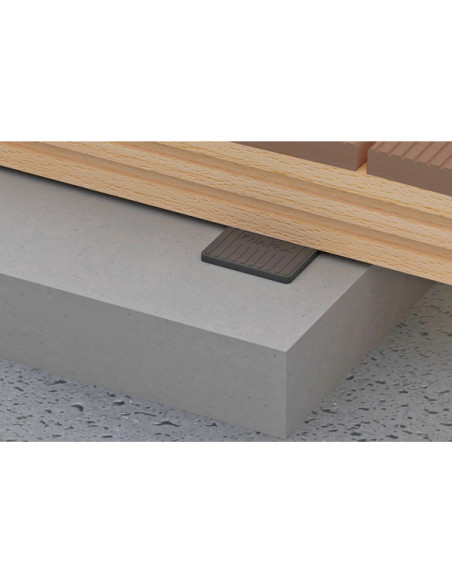 Lote de 36 Almofadas de proteção de vigas 100X100X5 EPDM