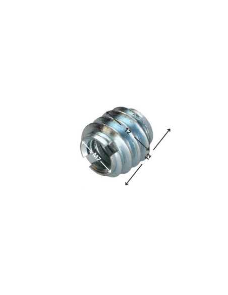 Inserto sulcada Aço zinco branco M7 passo de rosca de 150 12X12