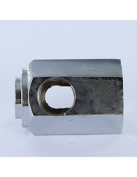 Flange com gola Latão cromado 19X30 - Parafuso Express