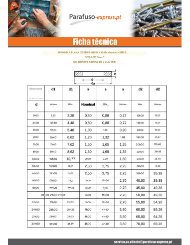Rondela liso M4X14X0,8 L Bronze - Parafuso Express
