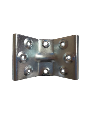Ferragem para mesa 8 orifícios Aço zinco branco