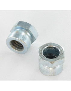 Porca de SEGURANÇA hexagonal AUTODESTRUÍVEL Aço zinco branco M8