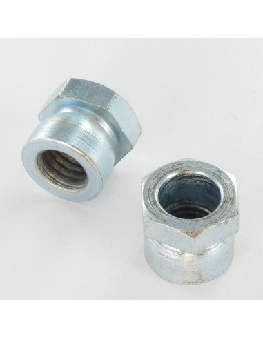 Porca de SEGURANÇA hexagonal AUTODESTRUÍVEL Aço zinco branco M8