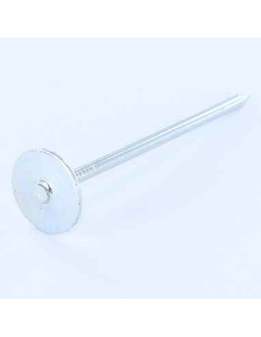 Kg de prego flange com gola redonda diâmetro da cabeça 20 Aço zinco branco 3,1X50