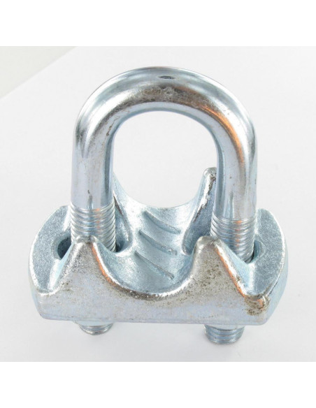Braçadeira de cabo Parafuso em forma U Aço zinco branco para cabo 14