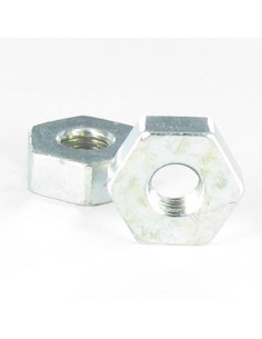 Porca Aço zinco branco hexagonal M12 espessura 10,5 sobre plano 26