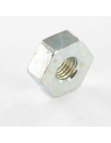 Porca Aço zinco branco hexagonal M12 espessura 10,5 sobre plano 26