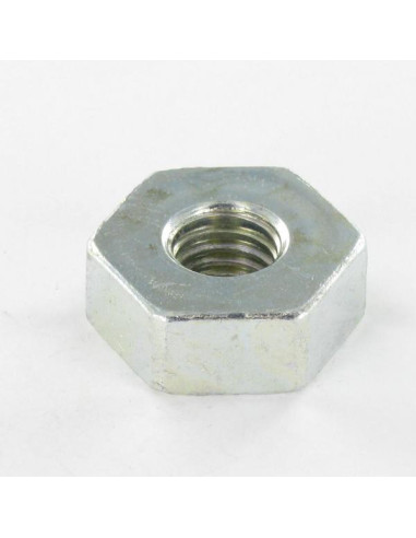 Porca Aço zinco branco hexagonal M12 espessura 10,5 sobre plano 26