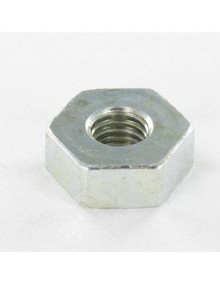 Porca Aço zinco branco hexagonal M12 espessura 10,5 sobre plano 26