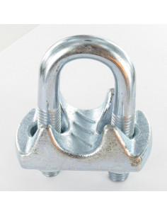 Braçadeira de cabo Parafuso em forma U Aço zinco branco para cabo 20