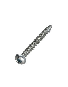 Parafusos de madeira e aglomerado TEKOR cabeça redonda TORX T30 6X50 rosca total cut ponto antifenda tipo 17 Aço