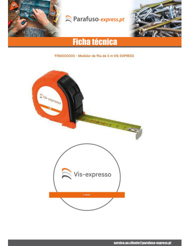 Fita métrica 5M VIS-EXPRESS - Parafuso Express