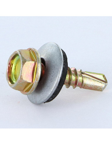 Autoperfurante cabeça hexagonal 4,8X19 Arruela estanque com junta de neopreno epdm Dicromato
