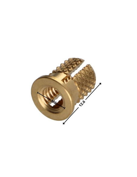 Inserto com colar EXPANSIONFIX Bronze M6X12,6 - Parafuso Express