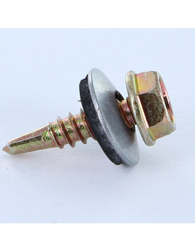 Autoperfurante cabeça hexagonal 4,8X19 Arruela estanque com junta de neopreno epdm Dicromato