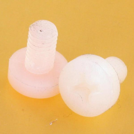 Parafuso de metais cabeça abaulada larga phillips Nylon natural DIN7985